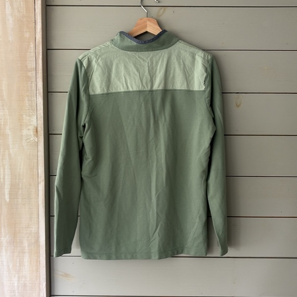 L.L. Bean Button Mock-Neck Pullover | Sage Green | Size M - Picture 5 of 5